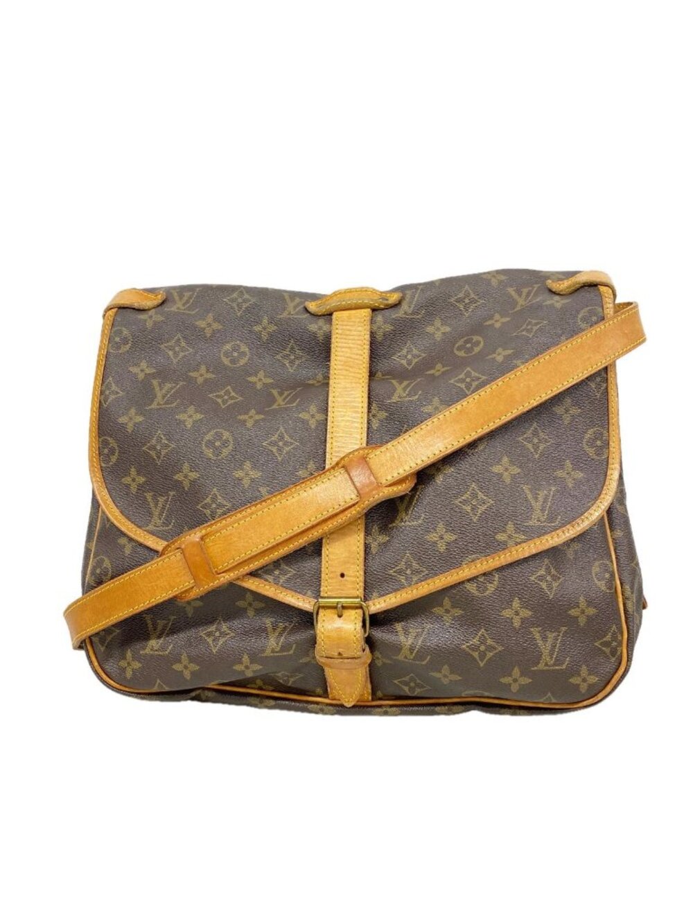 Louis Vuitton Shoulder Bag Monogram Saumur 35 Brown